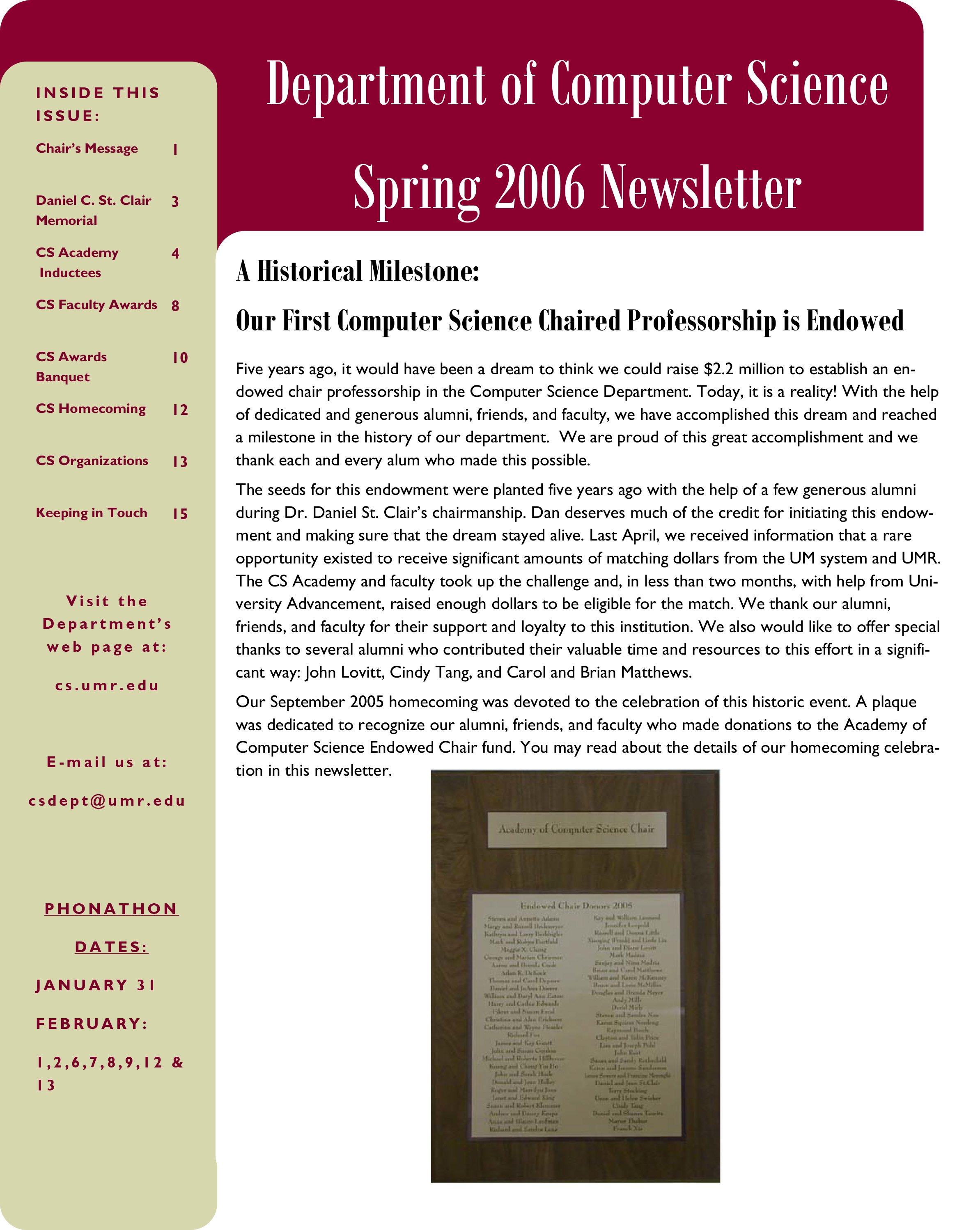2006 CS Newsletter
