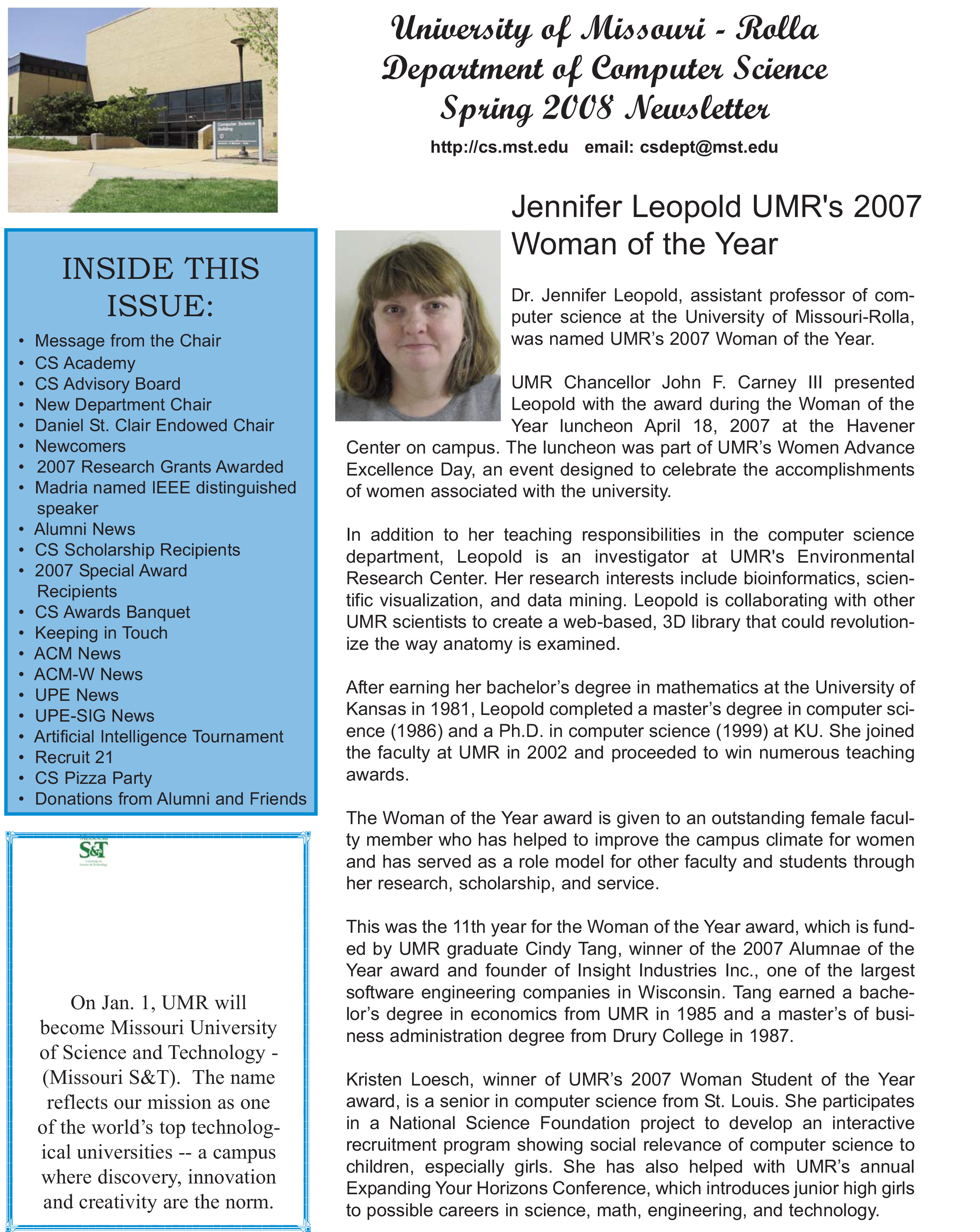 2008 CS Newsletter